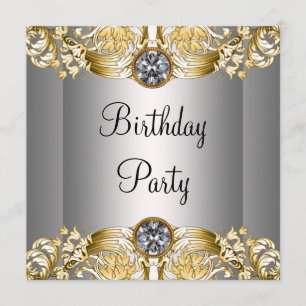 Invitation Fête d'anniversaire des femmes d'or d'argent