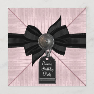 Invitation Fête d'anniversaire des femmes noires roses