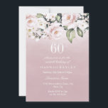 Invitation Fête d'anniversaire des femmes rose pâle Rose 60e<br><div class="desc">Dusty Rose rose Blush Womans 60th Birthday Party Correspondance collection dans Niche et Nest magasin.</div>