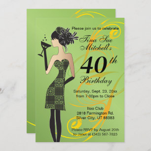 Invitation Fête d'anniversaire des filles Âge do-it-yoursel