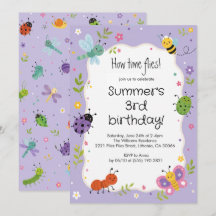 Fête d'anniversaire des filles avec des bugs migno