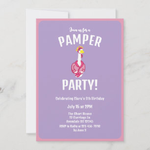 Invitation Fête d'anniversaire des filles de la fête de l'oie