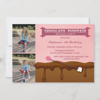 Invitation Fête d'anniversaire des filles de la fontaine de c