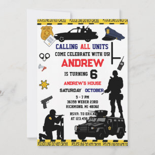 Invitation Fête d'anniversaire des forces spéciales de police