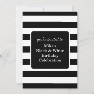 Invitation Fête d'anniversaire des hommes noirs et blancs