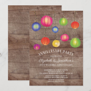 Invitation Fête d'anniversaire des lampions d'été