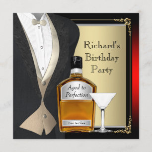 Invitation Fête d'anniversaire des Noirs et des Rouges