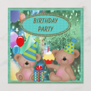 Invitation Fête d'anniversaire des Nounours