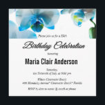 Invitation Fête d'anniversaire des Orchidées bleues/Invitatio<br><div class="desc">Beauté intemporelle d'un design d'orchidées élégantes, idéal pour toute occasion de célébration. Tout le texte par défaut peut être entièrement personnalisé avec vos propres formulations, et vous pouvez également modifier les polices, les tailles, l'emplacement et les couleurs du texte. Pour modifier uniquement le texte, utilisez l'option "Personnaliser". Pour des modifications...</div>