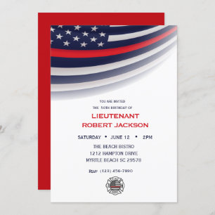 Invitation Fête d'anniversaire des pompiers