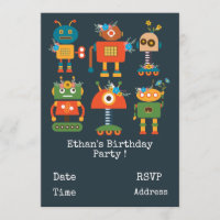 Fête d'anniversaire des robots
