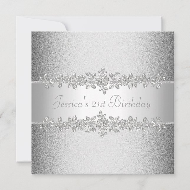 Invitation Fête d'anniversaire des Roses d'argent (Devant)