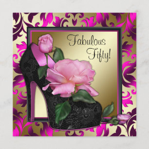 Invitation Fête d'anniversaire des roses indien de la femme