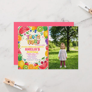 Invitation Fête d'anniversaire Deux-tti Fruité 2ème anniversa