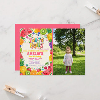 Invitation Fête d'anniversaire Deux-tti Fruité 2ème anniversa