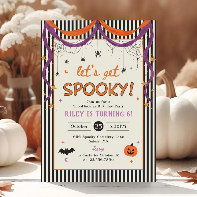 Invitation Fête d'anniversaire d'Halloween pour enfants effra (Créateur téléchargé)