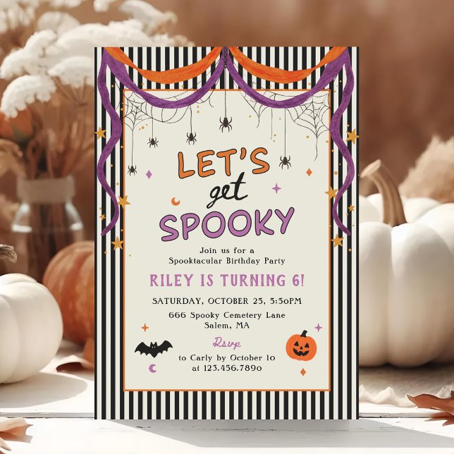 Invitation Fête d'anniversaire d'Halloween pour enfants effra (Créateur téléchargé)
