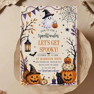 Invitation Fête d'anniversaire d'Halloween pour enfants super