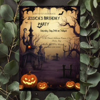 Fête d'anniversaire d'Halloween très effrayant