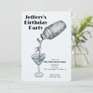 Invitation Fête d'anniversaire d'hiver pour adultes