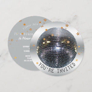 Invitation Fête d'anniversaire Disco   Disco Dance Party Circ