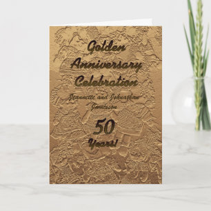 Invitation Fête d'anniversaire d'or 50 Ans