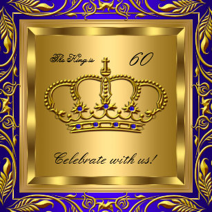 Cadeaux Anniversaire Bleu Royal Roi Or Zazzle Fr