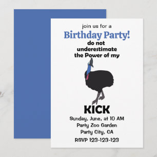 Invitation Fête d'anniversaire drôle avec le pouvoir de coup