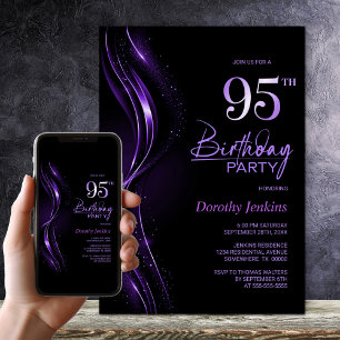 Invitation Fête d'anniversaire du 95e anniversaire de l'éléga