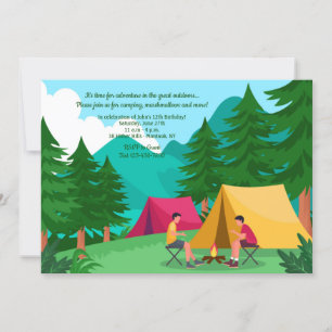 Invitation Fête d'anniversaire du camping
