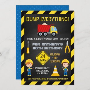 Invitations Faire Part Cartes Chantier Construction Zazzle Fr