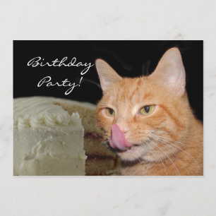 Invitation Fête d'anniversaire du chat