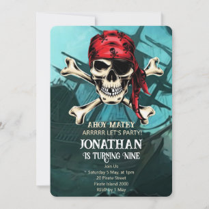 Invitation fête d'anniversaire du crâne