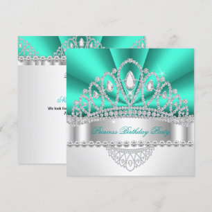 Invitation Fête d'anniversaire du diadème de diamant vert sar