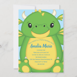 Invitation Fête d'anniversaire du dragon