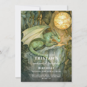Invitation Fête d'anniversaire du dragon