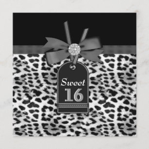 Invitation Fête d'anniversaire du léopard des neiges