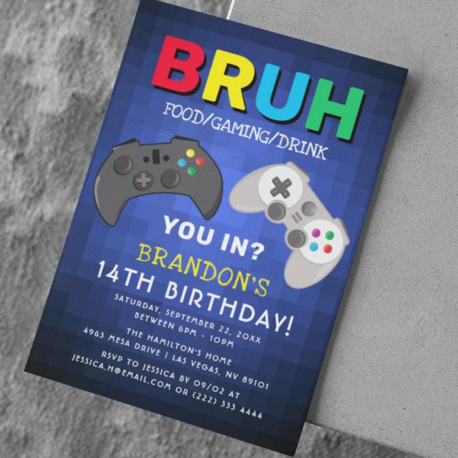 Invitation Fête d'anniversaire du petit joueur (Créateur téléchargé)