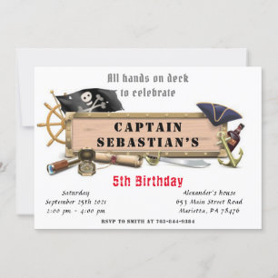 Invitation Fête d'anniversaire du Pirate
