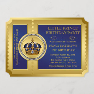Invitation Fête d'anniversaire du prince royal