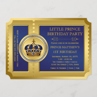 Invitation Fête d'anniversaire du prince royal