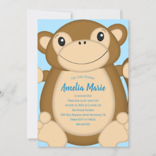 Invitation Fête d'anniversaire du singe
