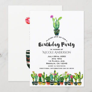 Invitation Fête d'anniversaire du sud-ouest rustique florale