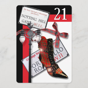 Invitation Fête d'anniversaire du tartan britannique DO-IT-YO