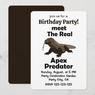 Invitation Fête d'anniversaire du véritable prédateur suprême