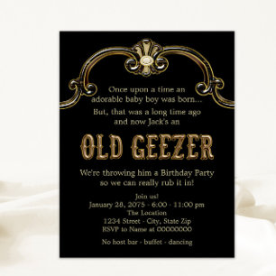 Invitation Fête d'anniversaire du vieux bonhomme