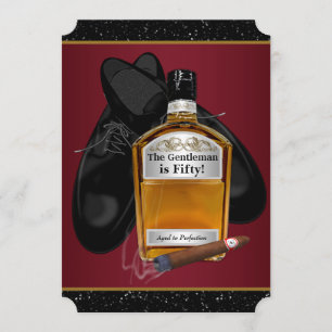 Invitation Fête d'anniversaire du whisky de l'homme vieilli à