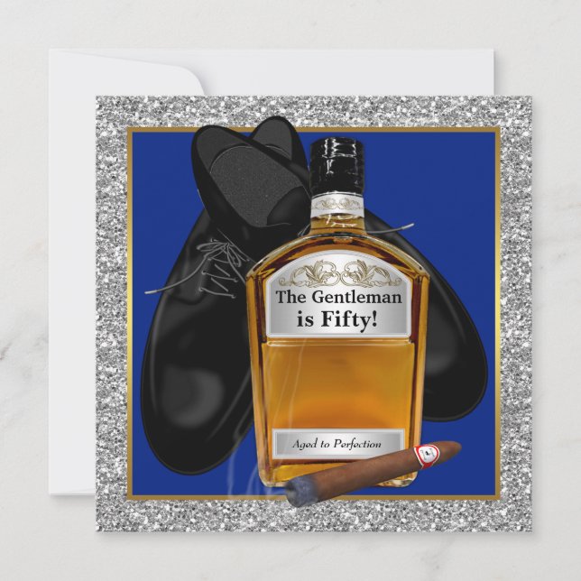 Invitation Fête d'anniversaire du whisky de l'homme vieilli à (Devant)