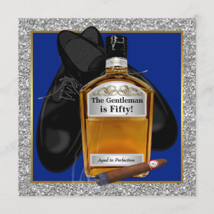 Invitation Fête d'anniversaire du whisky de l'homme vieilli à