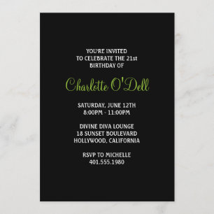 Invitation fête d'anniversaire du zebra print martini